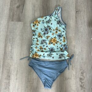 Ladies Tankini Swimsuit, One Shoulder, L